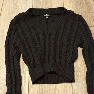 Knitted black sweater